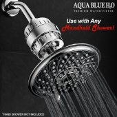 AQUA BLUE H20 HIGH OUTPUT LUXURY 3 STAGE SHOWER FILTER HIGH QUALITY SYSTEM