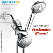 AQUA BLUE H20 HIGH OUTPUT LUXURY 3 STAGE SHOWER FILTER HIGH QUALITY SYSTEM