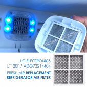 LG Genuine Fridge Water Filter LT700P(ADQ36006101) with Genuine Fridge Air Filter LT120F(ADQ73214404)