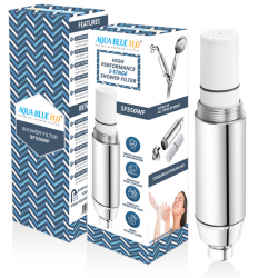 Aqua Blue H20 High Performance Shower filter with Replaceable 2 Stage KDF/CAG Shower Filter SF550WF