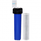 20 Inches Big Blue Housing with Presser Relief Button, 10 Micron CTO Carbon Block Filter