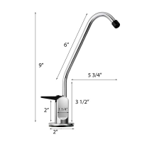FAUCET B_WATER FILTER REVERSE OSMOSIS FAUCET TAP WITH BLACK LEVER