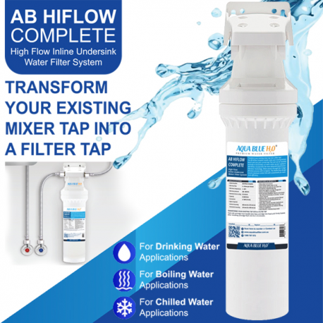 Aqua Blue H20  High Flow in-line - 4 Stage Water Filtration System