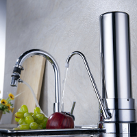 Stainless Steel Counter Top Drinking Water Filter System with Omnipure OMB934 10 Micron Carbon Block