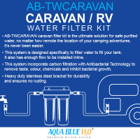 (TEST ITEM)Twin Caravan & RV Water Filter System with Sediment & Carbon Filter