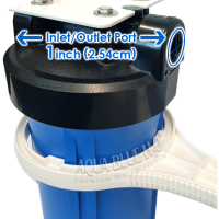 20 Inches Big Blue Housing with Presser Relief Button, 10 Micron CTO Carbon Block Filter