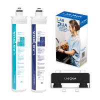 Lab Pua Twin Header series 5Micron Pure Carbon block with 0.1 Micron Ultra Fine &Scale Filter KIT