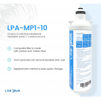Lab Pua Twin Header Series Sediment with Full Carbon Block with Membrane/ Sediment&Gac/ Carbon Block