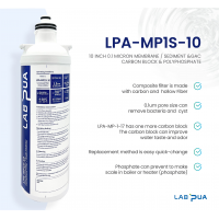 Lab Pua Twin Header Series Sediment with Full Carbon Block with Membrane/ Sediment&Gac/ Carbon Block & Polyphosphate