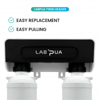 Lab Pua Twin Header Series Sediment with Full Carbon Block with Membrane/ Sediment&Gac/ Carbon Block & Polyphosphate