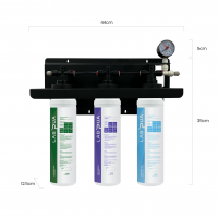 Lab Pua Triple Header Series Sediment With Full Carbon Block With Membrane /Sediment&Gag / Carbon Block Total 4 Stage