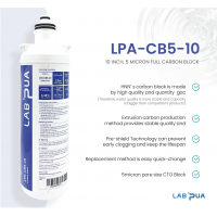 Lab Pua Residential Water Filter LPA-CB5-10 5um carbon block, 10″L