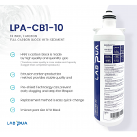Lab Pua Residential Water Filter LPA-CB1-10 1 MICRON FULL CARBON BLOCK WITH SEDIMENT