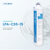 Lab Pua Twin Header Series 5um Carbon Block with 1um Scale Inhibitor 15"L