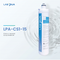 Lab Pua Twin Header Series 5um Carbon Block with 1um Scale Inhibitor 15"L