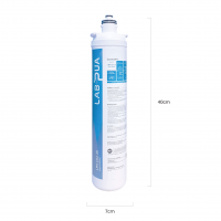 Lab Pua Twin Header Series 5um Carbon Block with 1um Scale Inhibitor 15"L