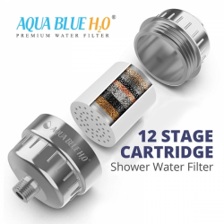 Aqua Blue  H20 HIigh Output Quality 12 Stage Shower Filter High Quality system