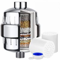 AQUA BLUE H20 HIGH OUTPUT LUXURY 3 STAGE SHOWER FILTER HIGH QUALITY SYSTEM