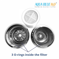 AQUA BLUE H20 HIGH OUTPUT LUXURY 3 STAGE SHOWER FILTER HIGH QUALITY SYSTEM