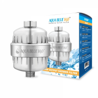 AQUA BLUE H20 HIGH OUTPUT LUXURY 3 STAGE SHOWER FILTER HIGH QUALITY SYSTEM