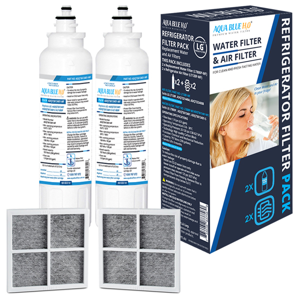 2X LG LT800P Replacement Water Filter with 2X LG LT120F Replacing Air