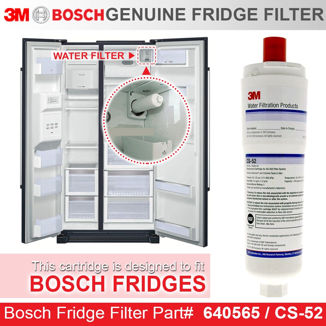 6 x Bosch CS52 Fridge Water Filter Cuno 3M Genuine USA eBay